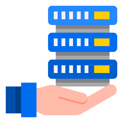 Hosting services srip Flat icon