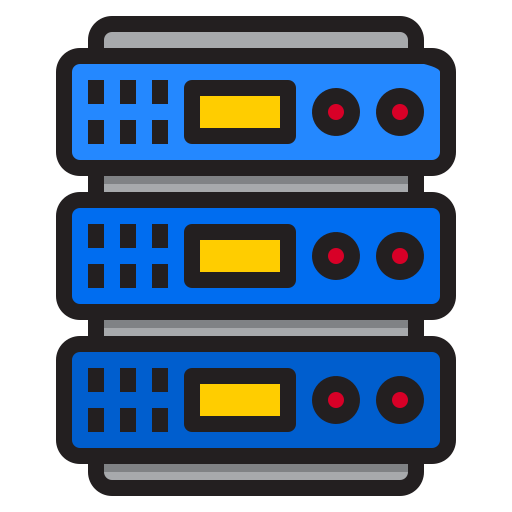 servidor srip Lineal Color icono