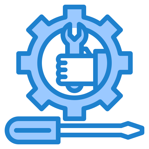 Tech service srip Blue icon
