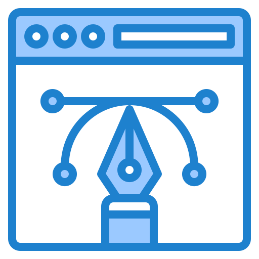 웹 디자인 srip Blue icon