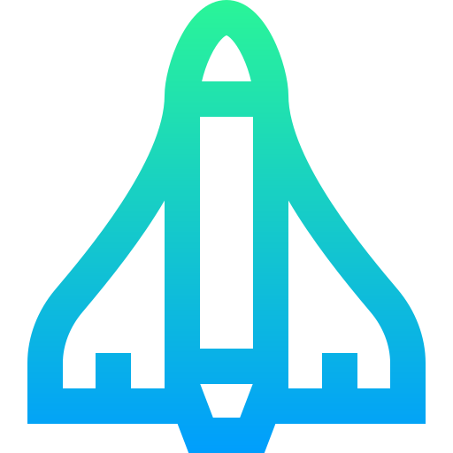 Space shuttle Super Basic Straight Gradient icon