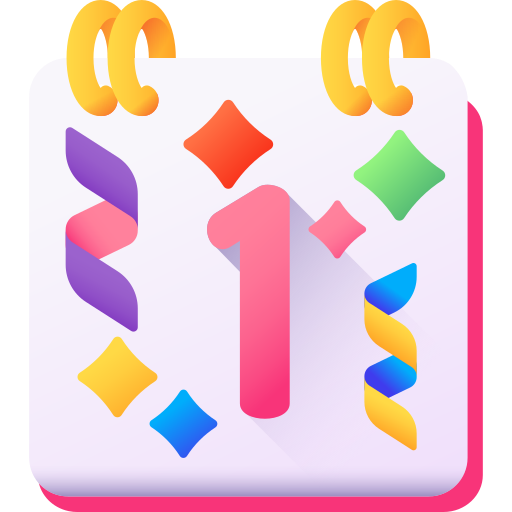 kalender 3D Color icoon