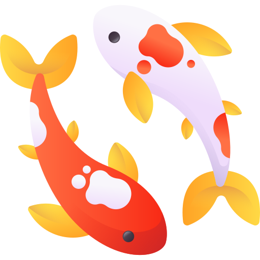 poisson koi 3D Color Icône