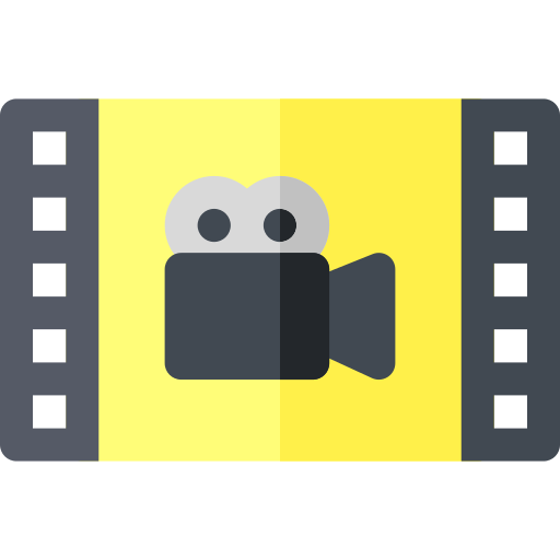 cine Basic Rounded Flat icono