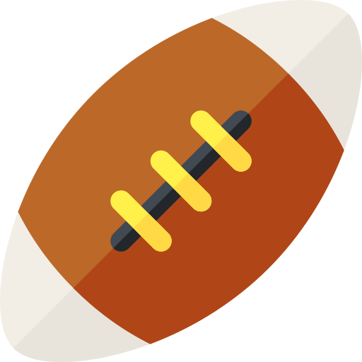 rugby Basic Rounded Flat Ícone