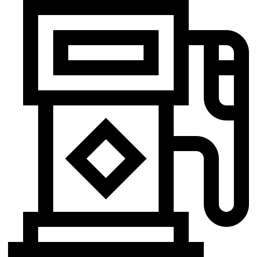 gas pomp Basic Straight Lineal icoon