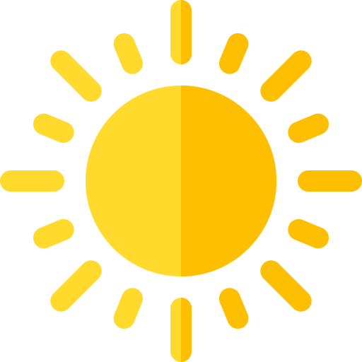 солнце Basic Rounded Flat иконка
