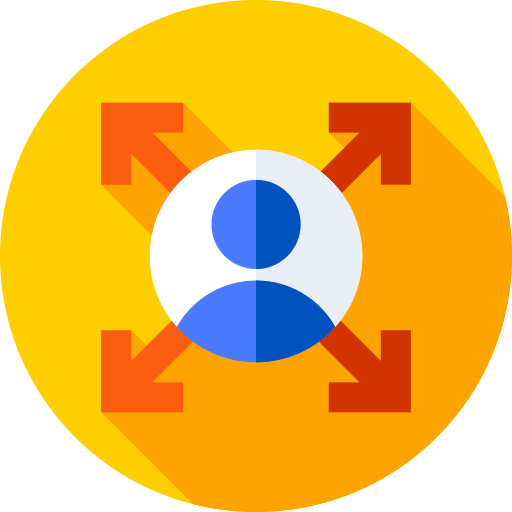 Route Flat Circular Flat icon