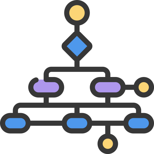 diagramma di flusso Juicy Fish Soft-fill icona