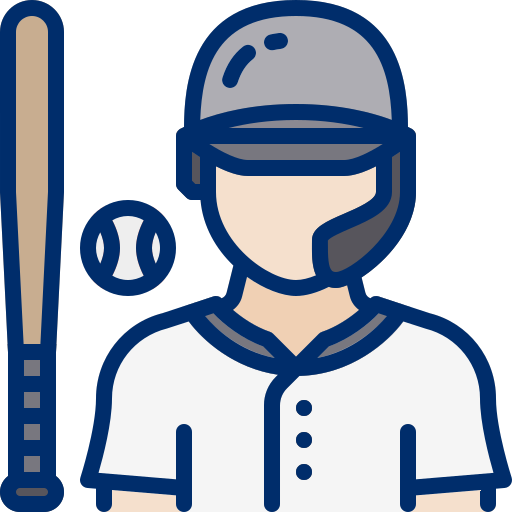 jugador de baseball Berkahicon Lineal Color icono