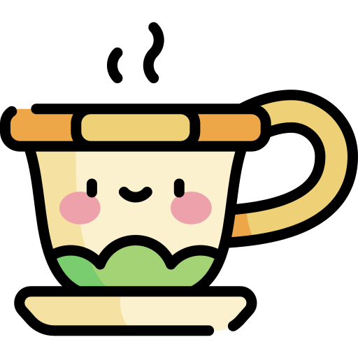 Чай Kawaii Lineal color иконка