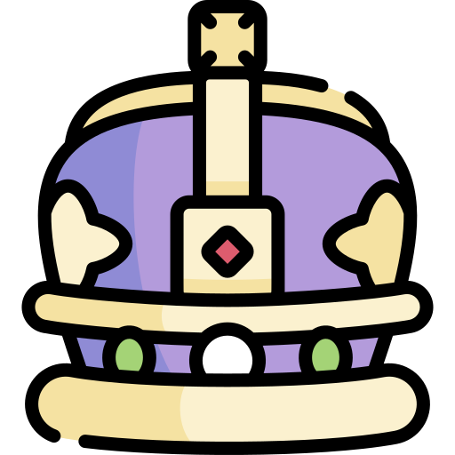 corona Kawaii Lineal color icona