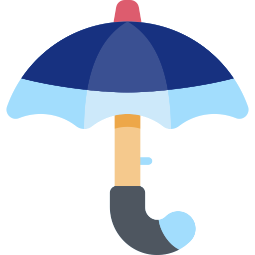 parasol Kawaii Flat ikona