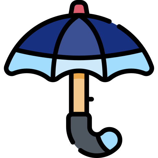 parapluie Kawaii Lineal color Icône