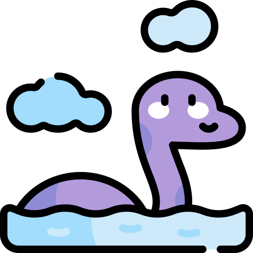 loch-ness-monster Kawaii Lineal color icon