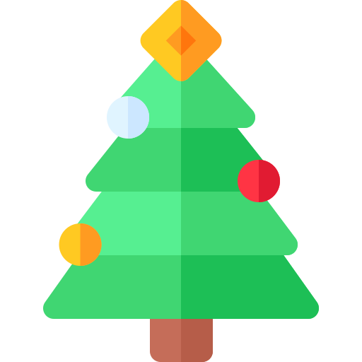árbol de navidad Basic Rounded Flat icono
