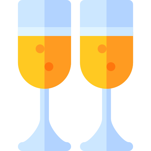 champanhe Basic Rounded Flat Ícone