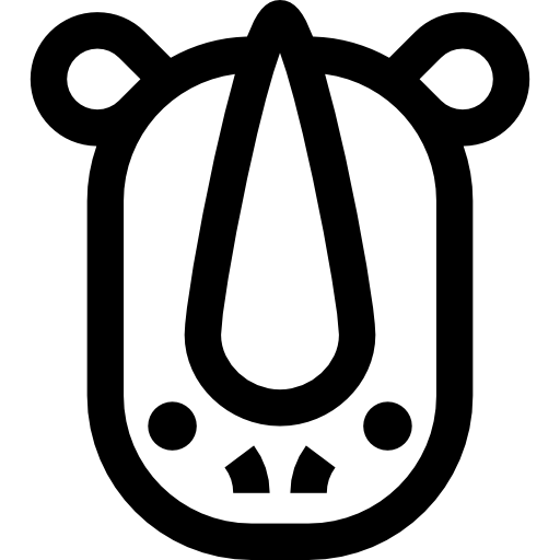 rinoceronte Basic Straight Lineal icona