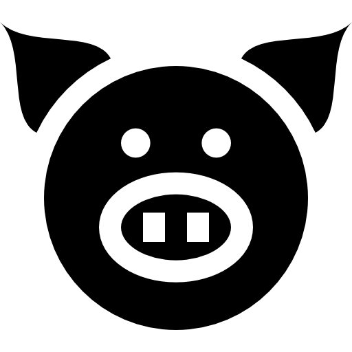 Свинья Basic Straight Filled иконка