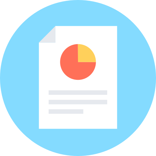 Analytics Flat Color Circular icon