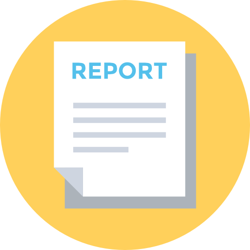 Report Flat Color Circular icon