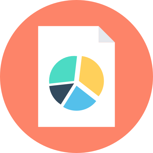 analítica Flat Color Circular icono