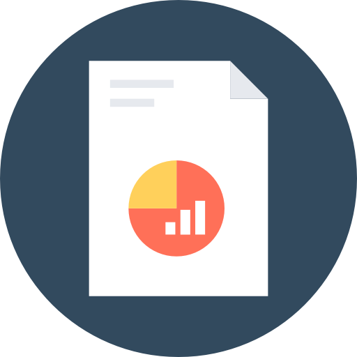 Analytics Flat Color Circular icon