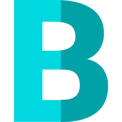 fett gedruckt Basic Straight Flat icon