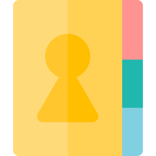 telefonbuch Basic Rounded Flat icon