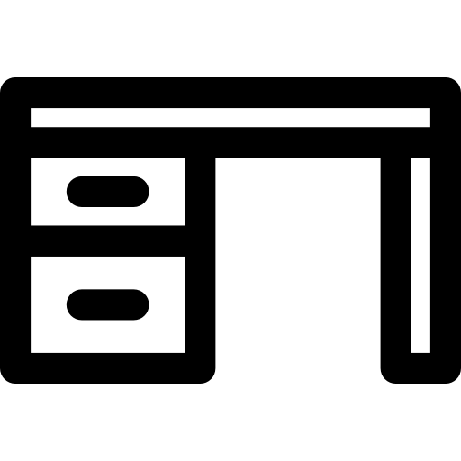 Desk Basic Rounded Lineal icon