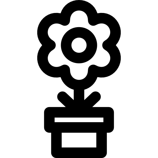 kwiat Basic Rounded Lineal ikona
