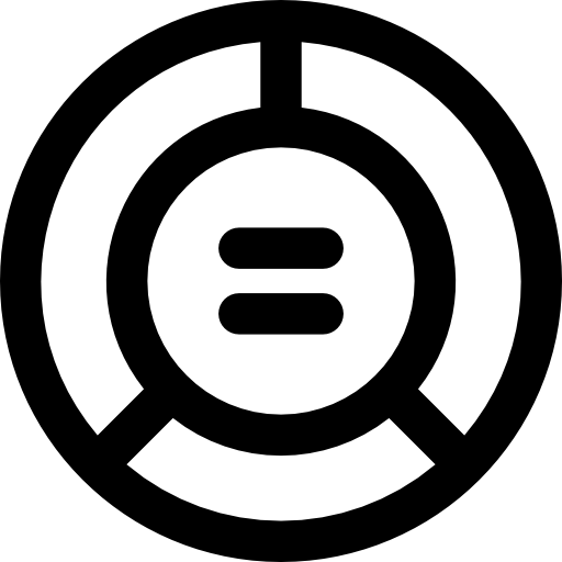 graphique circulaire Basic Rounded Lineal Icône