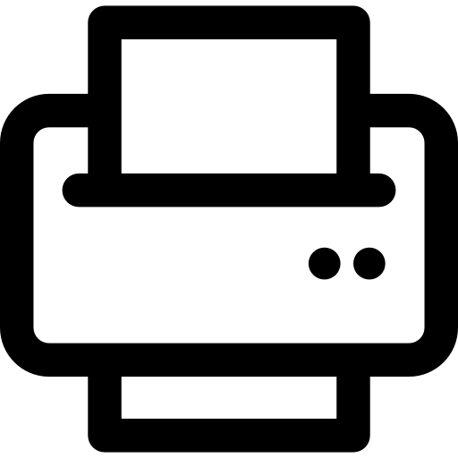impresora Basic Rounded Lineal icono