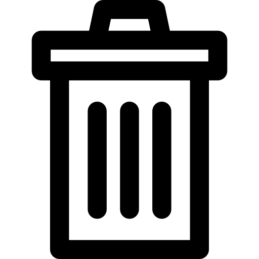 spazzatura Basic Rounded Lineal icona