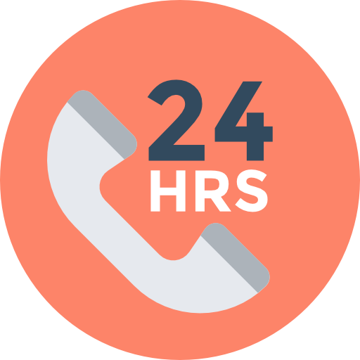 24 horas Flat Color Circular icono