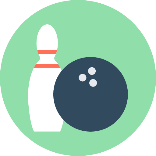 bowling Flat Color Circular icon