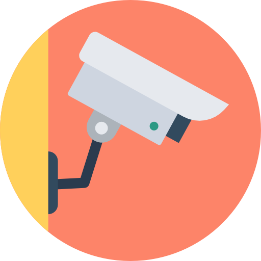 cctv Flat Color Circular icon