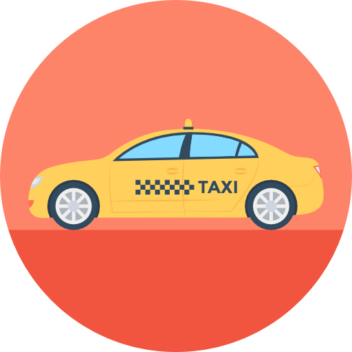 taxi Flat Color Circular icon