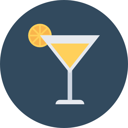 Cocktail Flat Color Circular icon