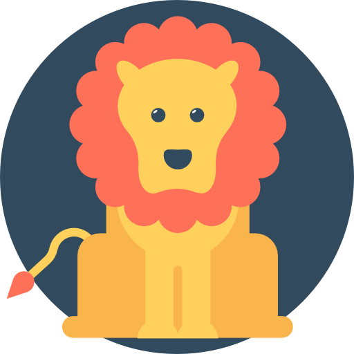 Lion Flat Color Circular icon