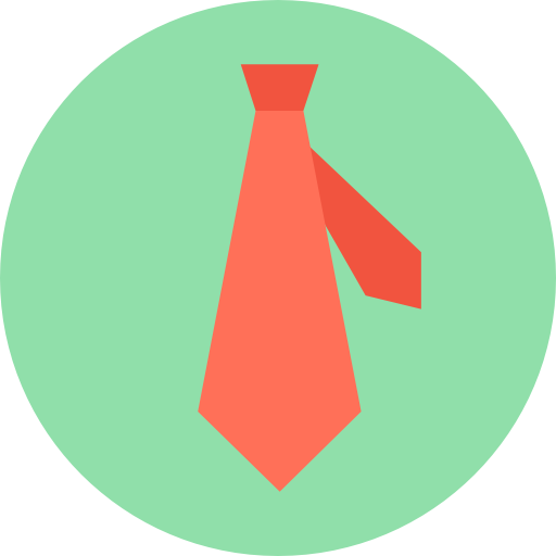 Tie Flat Color Circular icon