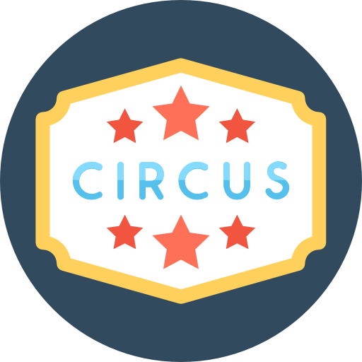 circus Flat Color Circular icoon