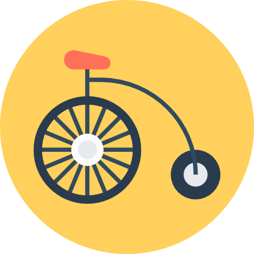 bicicletta Flat Color Circular icona