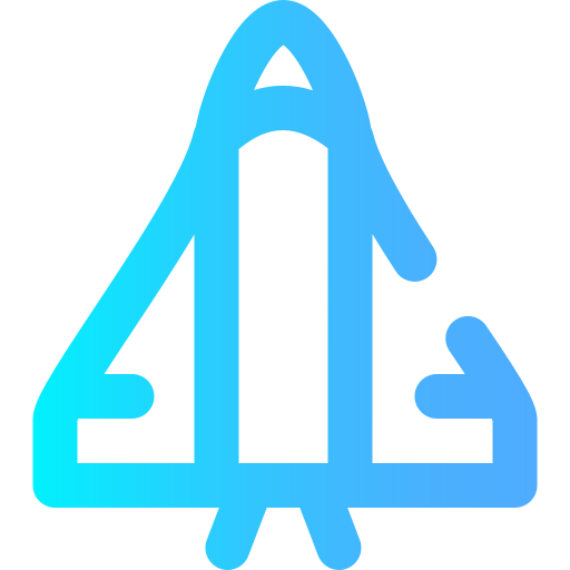 Space shuttle Super Basic Omission Gradient icon