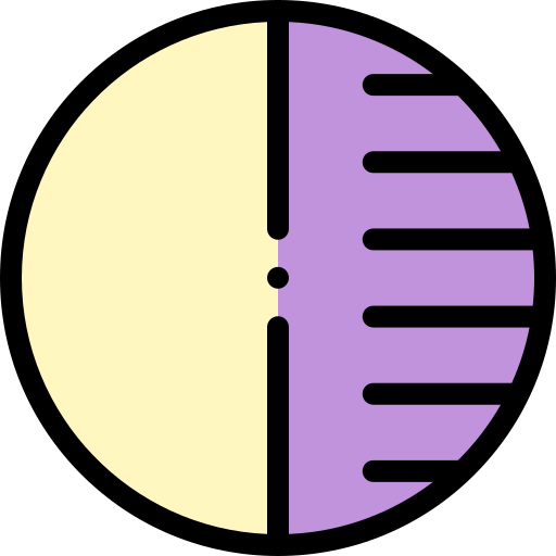 対比 Detailed Rounded Lineal color icon
