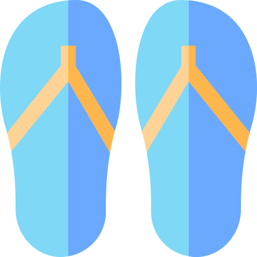 Flip flops Basic Straight Flat icon