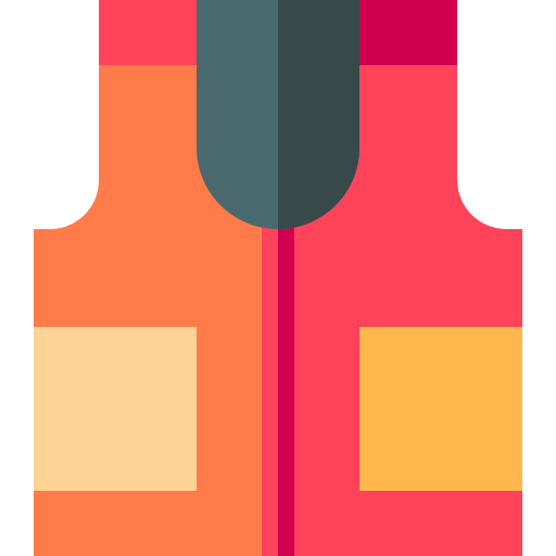 Lifejacket Basic Straight Flat icon