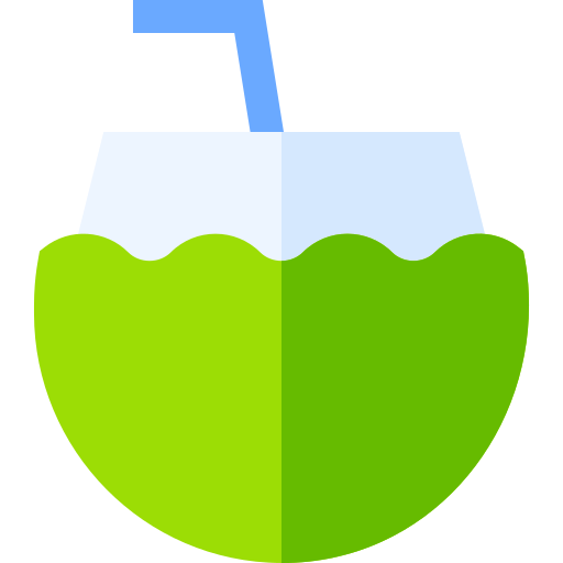 agua de coco Basic Straight Flat icono