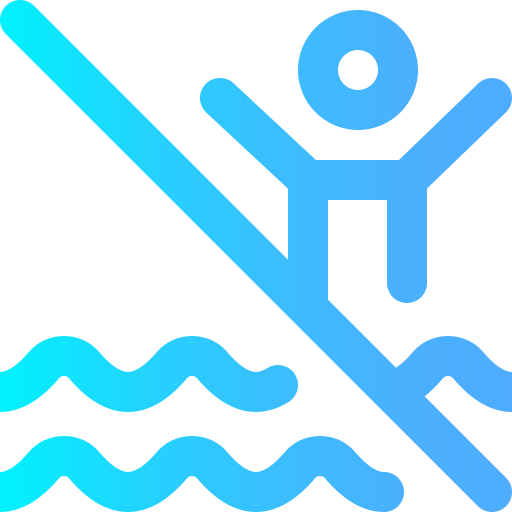 水泳禁止 Super Basic Omission Gradient icon