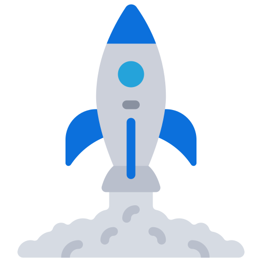 raket lancering Juicy Fish Flat icoon